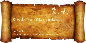 Kovács Atalanta névjegykártya